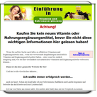 NEU: Einfhrung in Vitamine und Nahrungsergnzung - Kaufen Sie kein neues Vitamin- oder Nahrungsergnzungsmittel, bevor Sie nicht diese wichtigen Informationen gelesen haben! Sie mchten wissen, wie Sie Ihre Gesundheit mit natrlichen Vitaminen und Ergnz